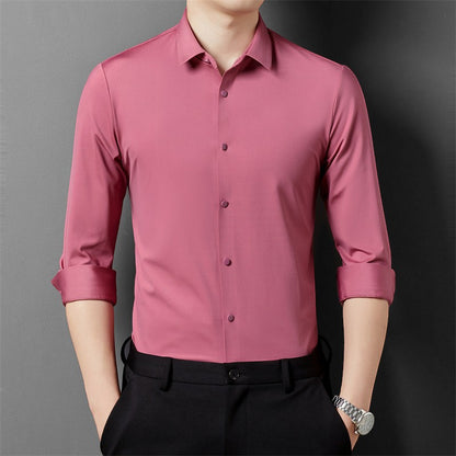 Adrian - Camisa formal sencilla y elástica para hombres