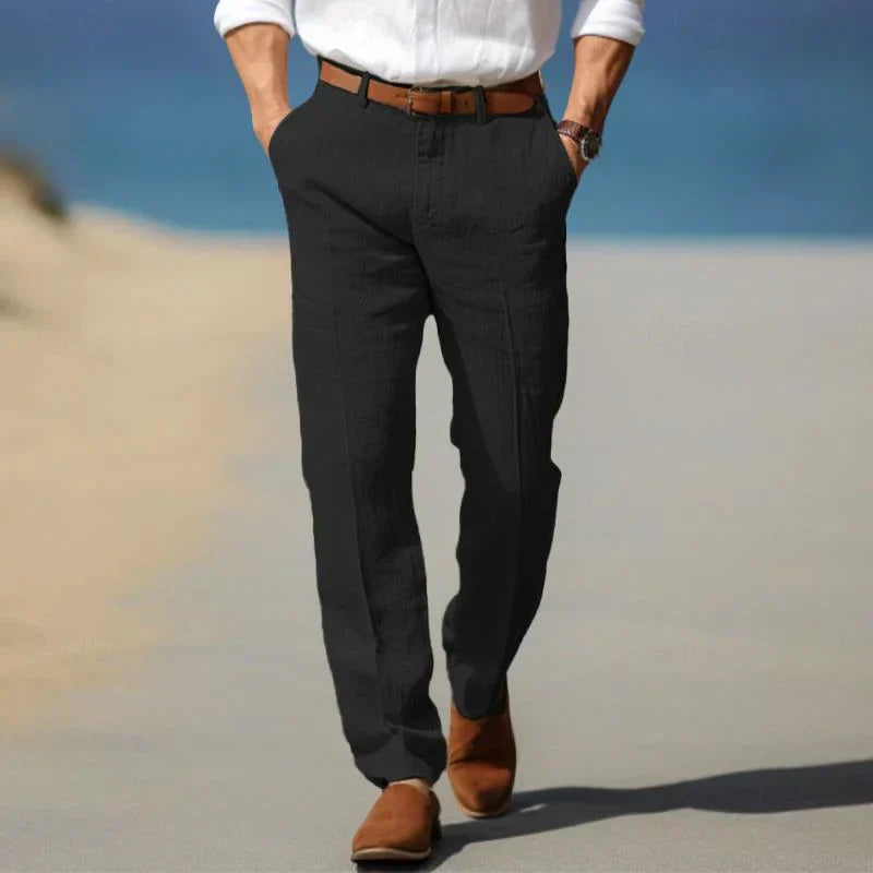 Santi - Pantalones de Lino Ligeros para Días Cálidos