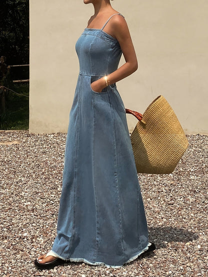 Valentina | Vestido Maxi Vaquero Vintage