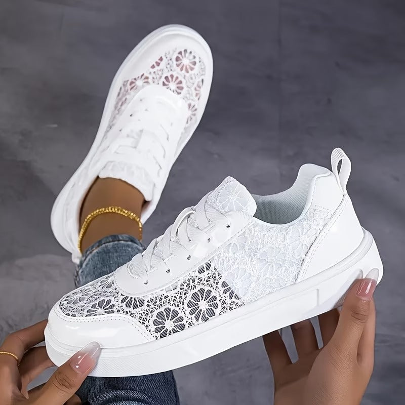 Dentelle | Zapatillas De Encaje Floral