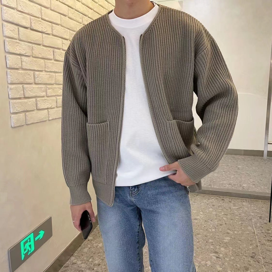Ronan – Cardigan para hombre con diseño de punto