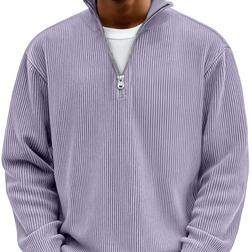 Erian™ - Jersey de punto acanalado con media cremallera