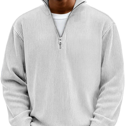 Erian™ - Jersey de punto acanalado con media cremallera
