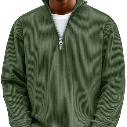 Erian™ - Jersey de punto acanalado con media cremallera
