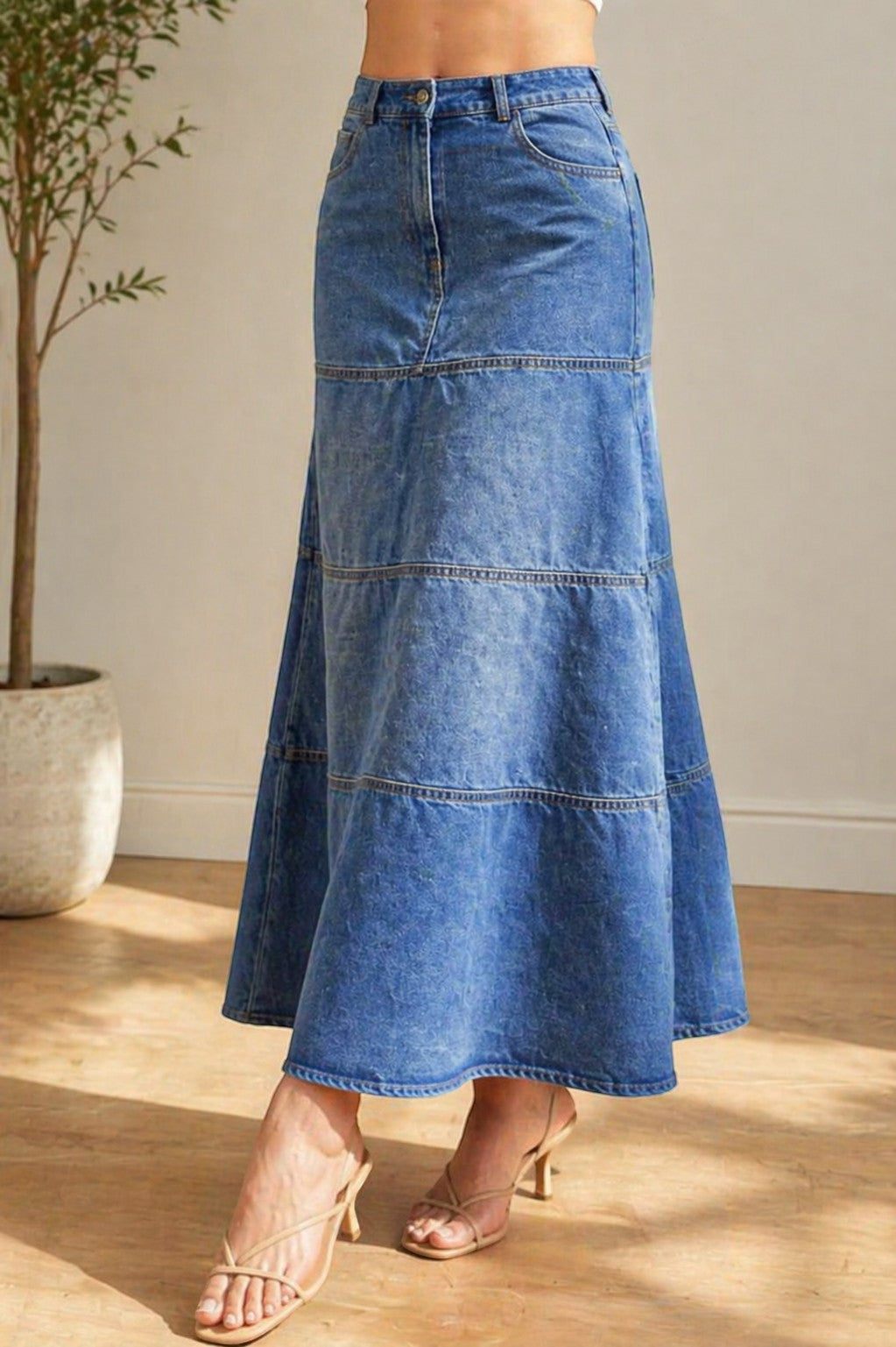 Maria | Falda Denim Midi