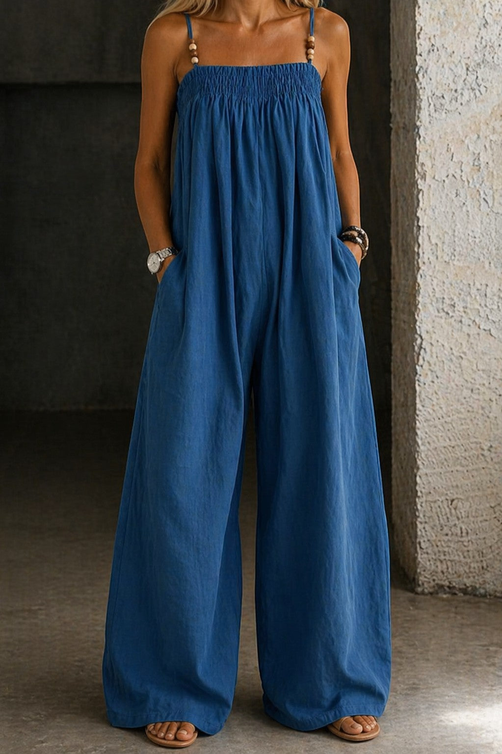 Monica | Mono Denim de Pierna Ancha