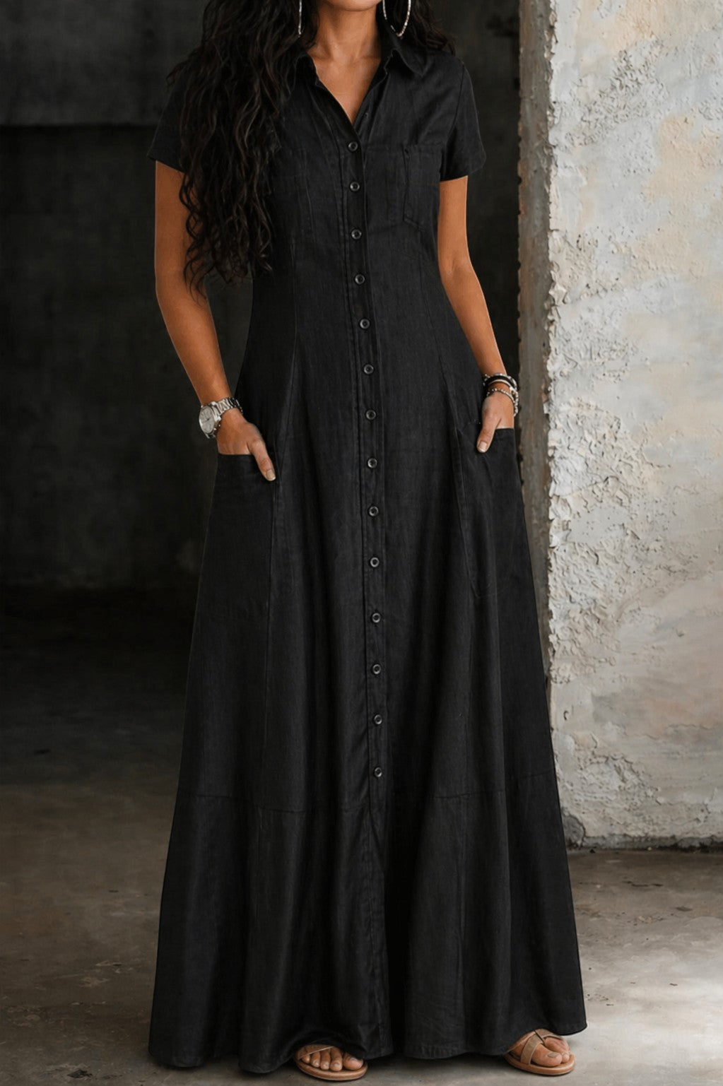 Elisa | Vestido Largo Denim