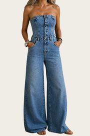 Linda | Mono Denim sin Tirantes