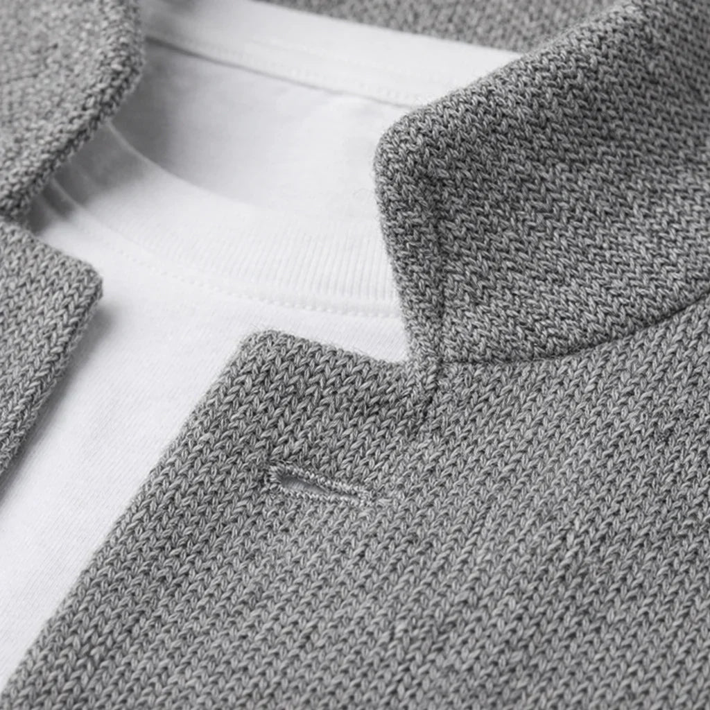 Tebas - Cardigan moderno con cuello alto