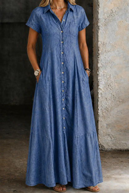 Elisa | Vestido Largo Denim