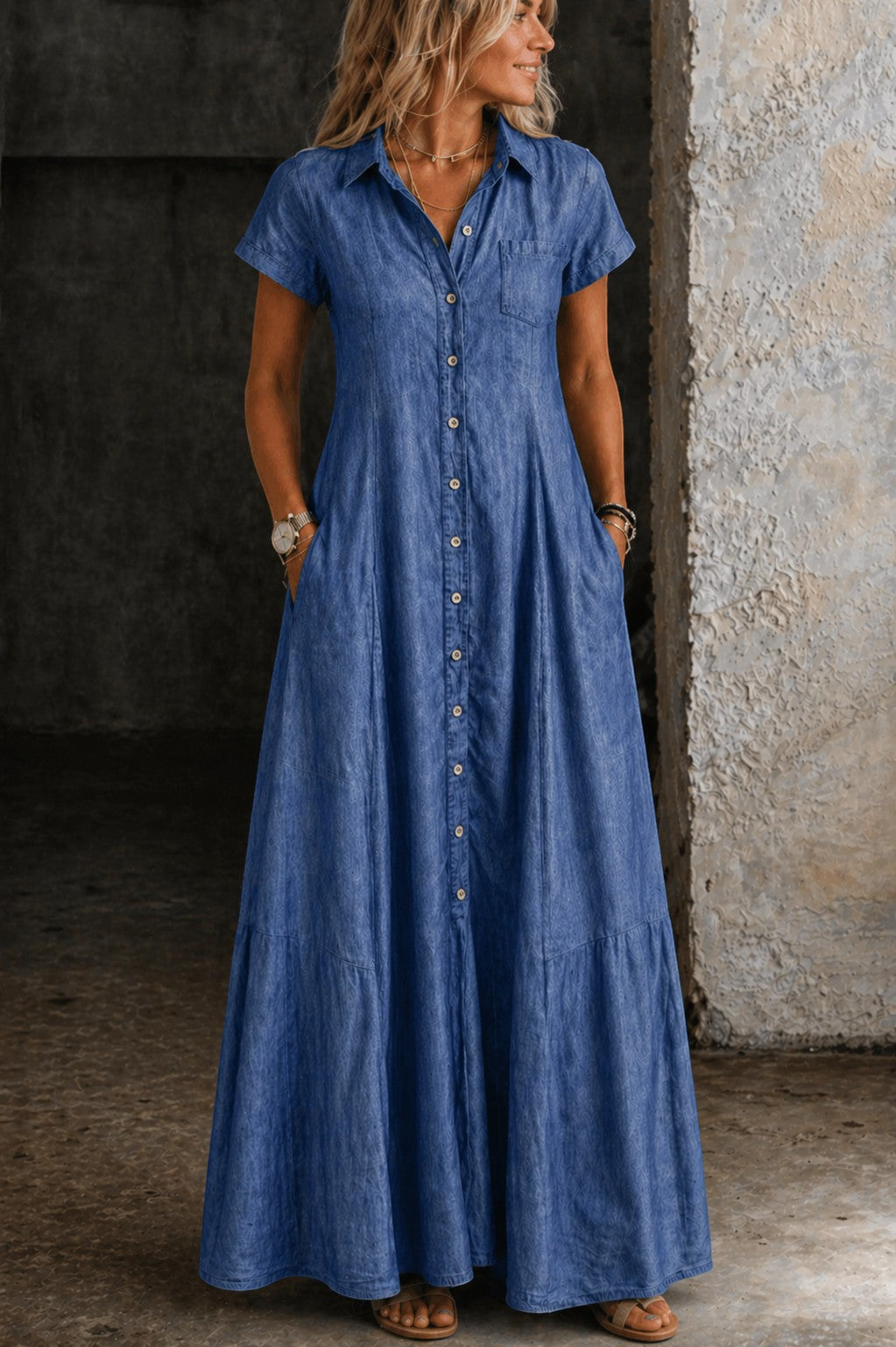 Elisa | Vestido Largo Denim