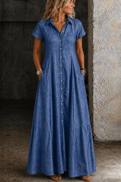 Elisa | Vestido Largo Denim