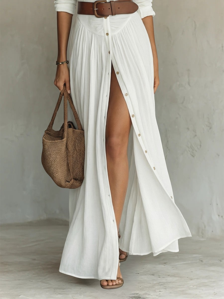 Jana - Vestido largo con cuello vuelto y mangas largas