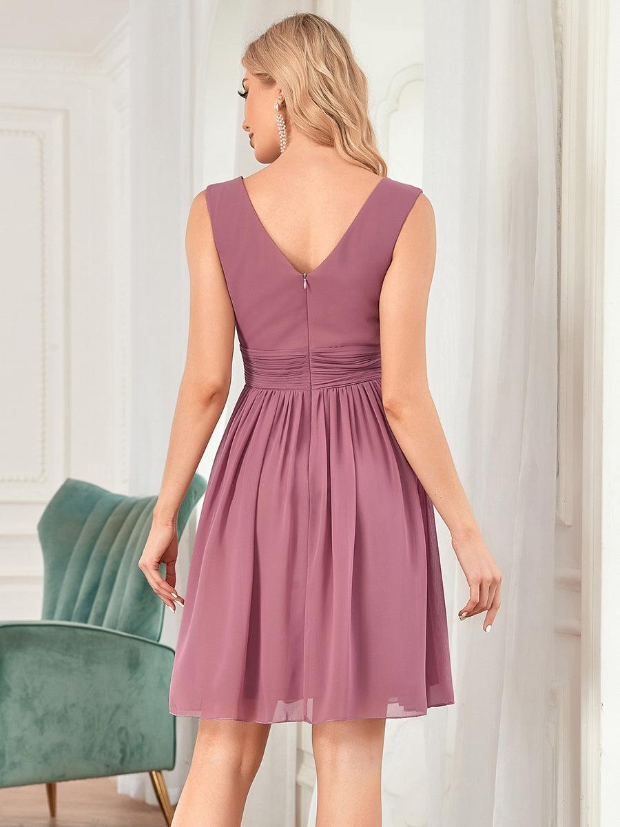 Élise™ | Vestido Midi de Chifón con Escote en V