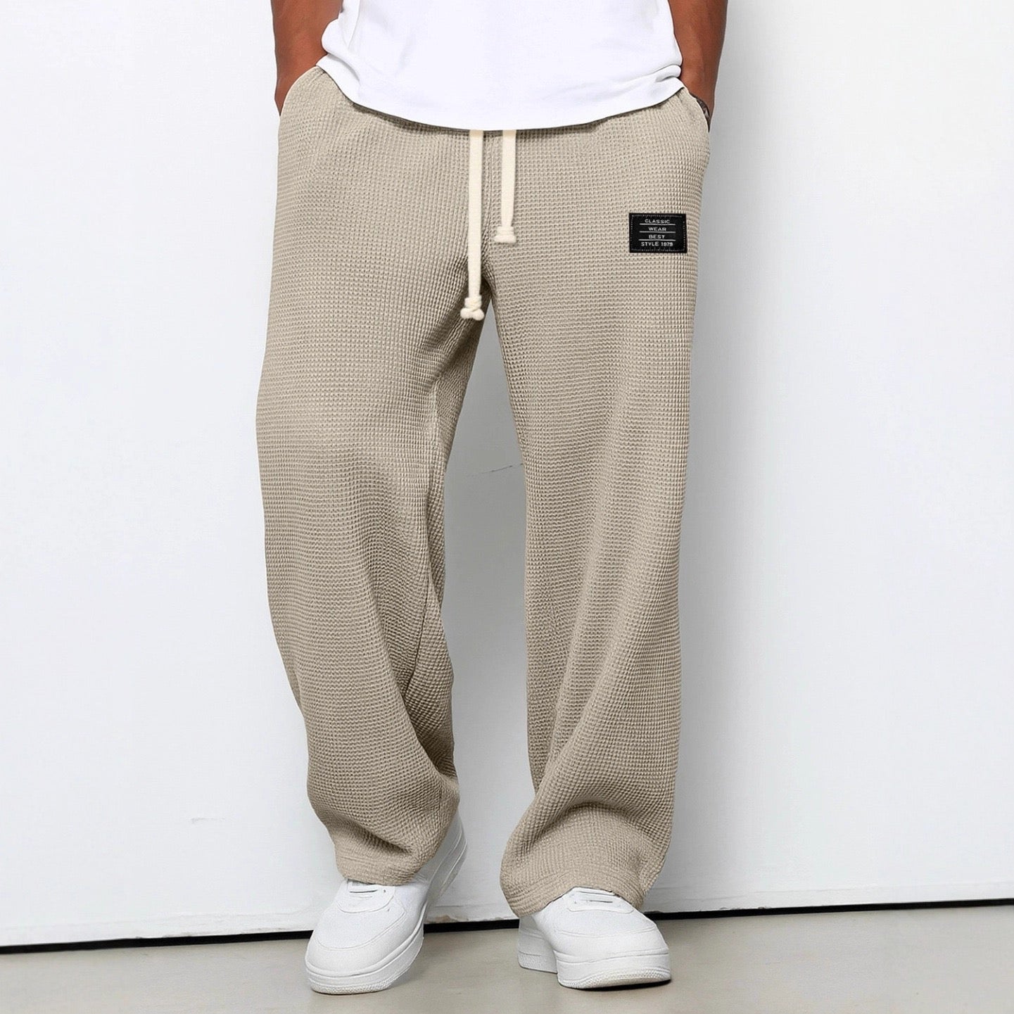 Lorenzo | Pantalones anchos con trama de panal
