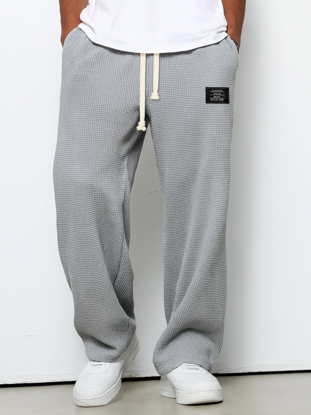 Lorenzo | Pantalones anchos con trama de panal