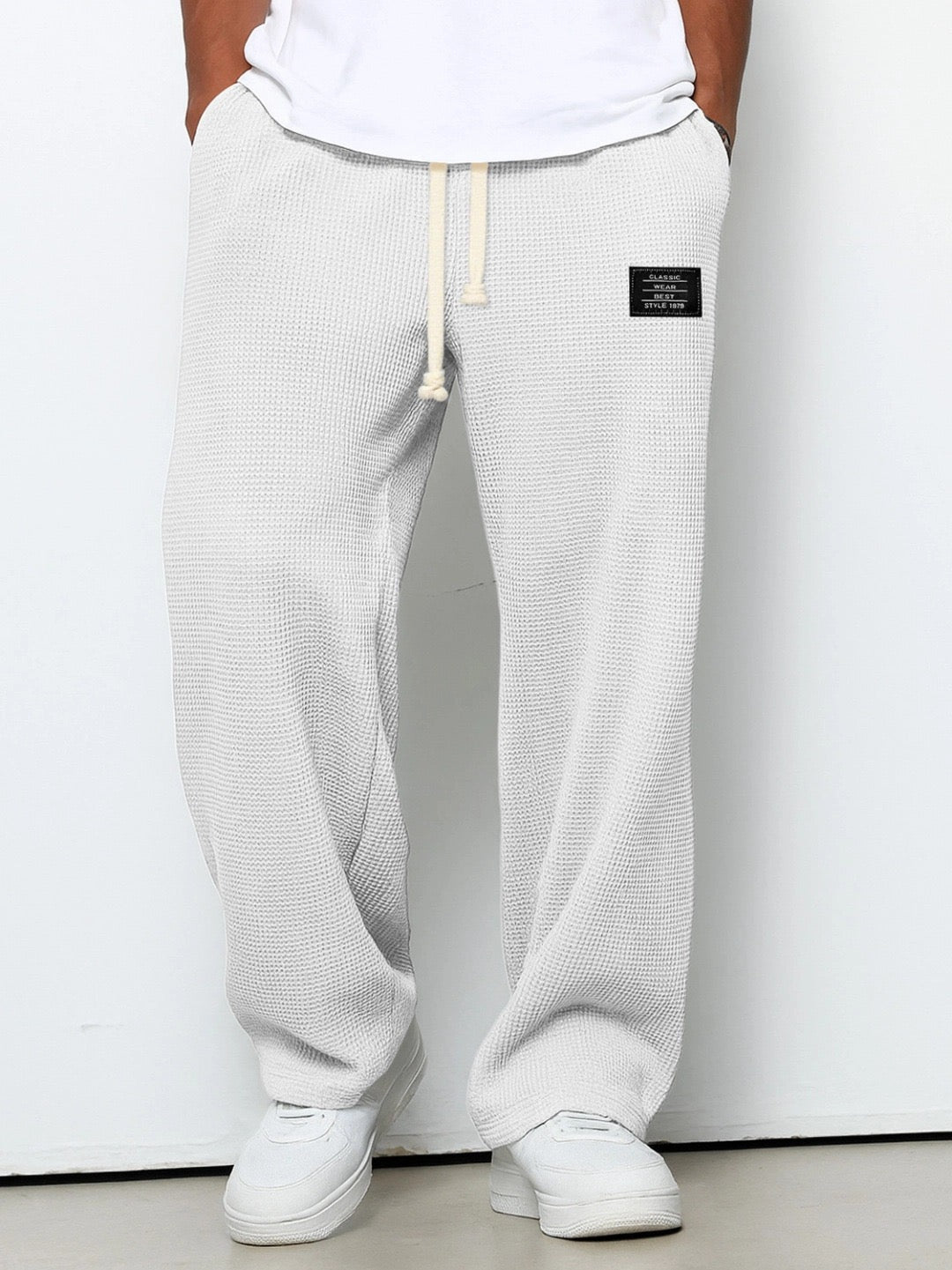 Lorenzo | Pantalones anchos con trama de panal