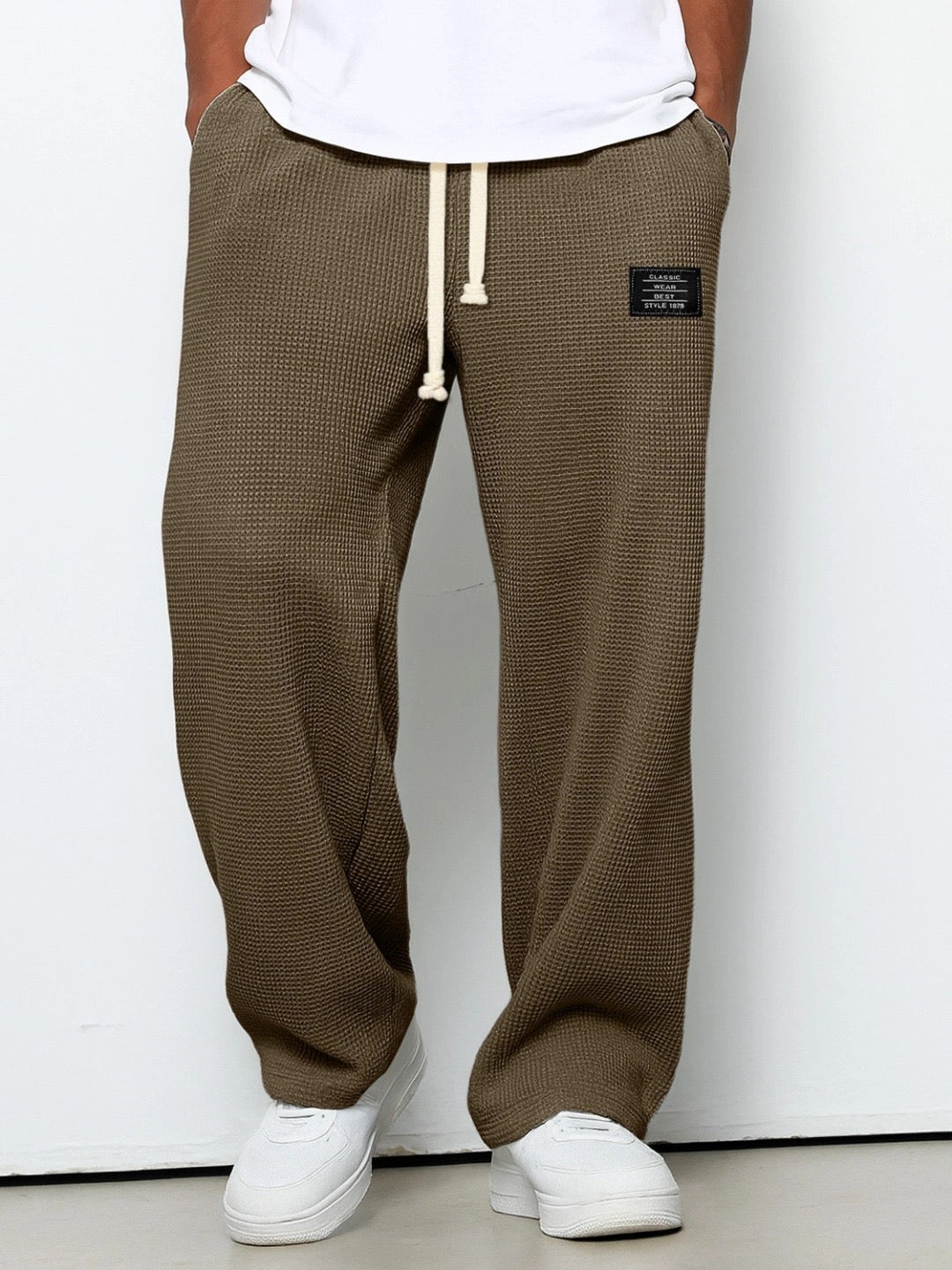 Lorenzo | Pantalones anchos con trama de panal