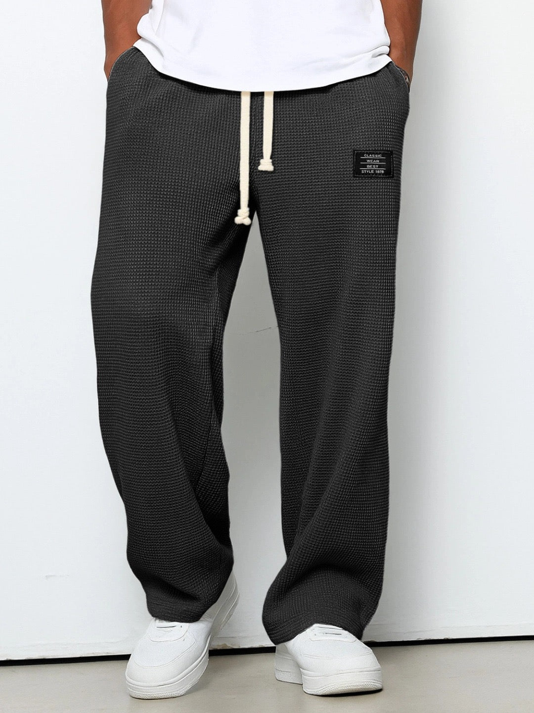 Lorenzo | Pantalones anchos con trama de panal