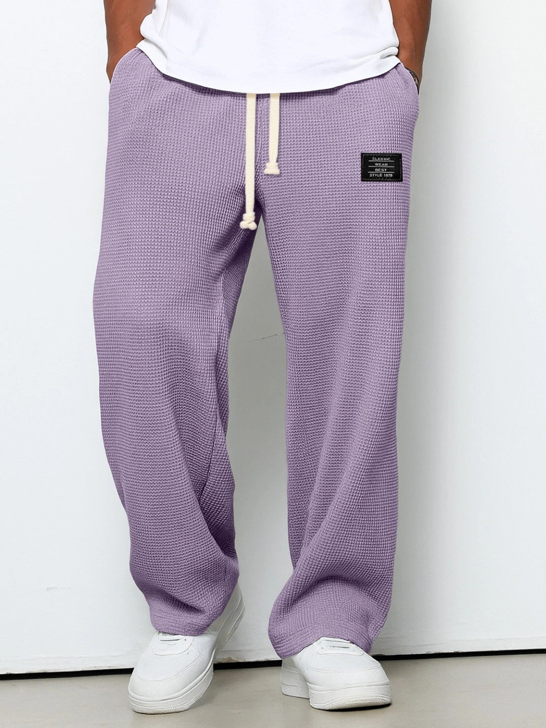 Lorenzo | Pantalones anchos con trama de panal