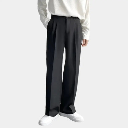 Emil – Pantalones anchos para hombre con pliegues