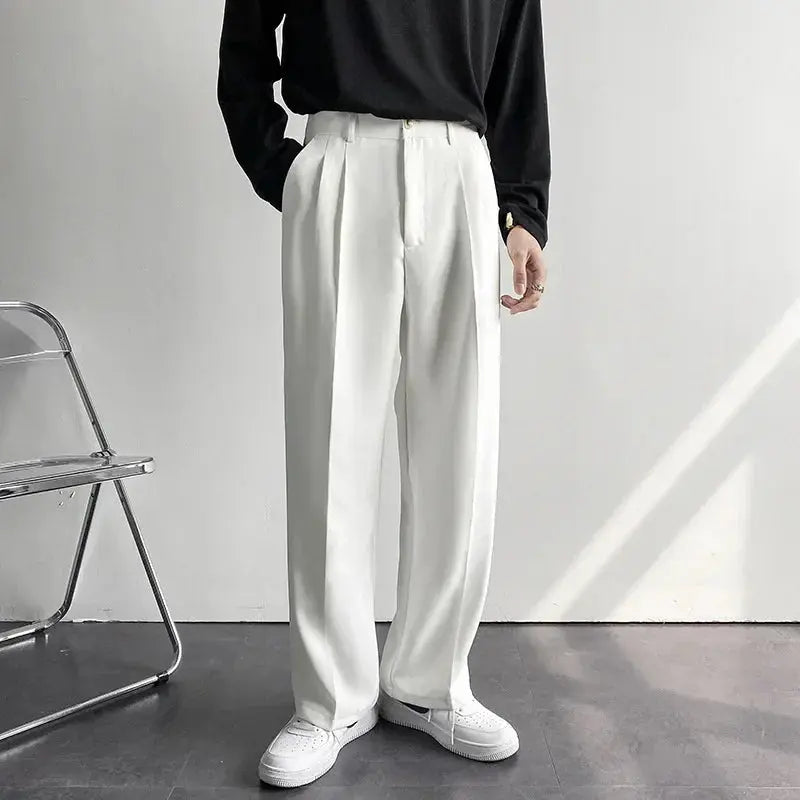 Emil – Pantalones anchos para hombre con pliegues