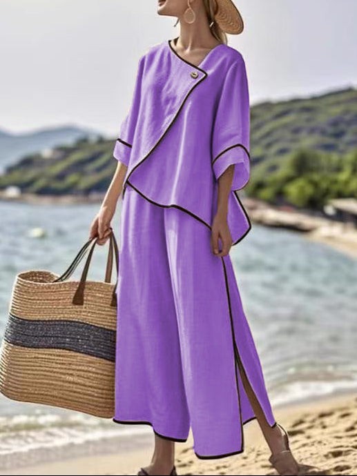 Conjunto boho de lino chic