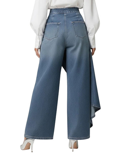 Lua - Falda-pantalón vaquero cruzada