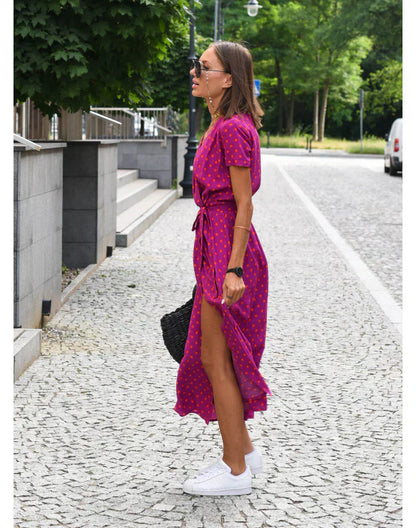 Julia | Vestido Elegante con Escote en V y Corte Moldeador