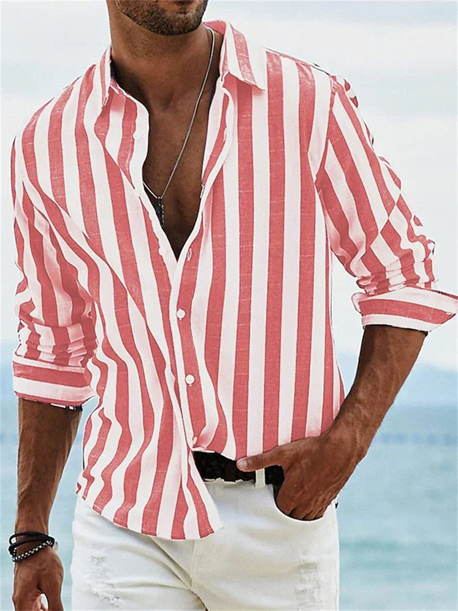 Leblanc™ | Camisa De Rayas Ligera De Verano