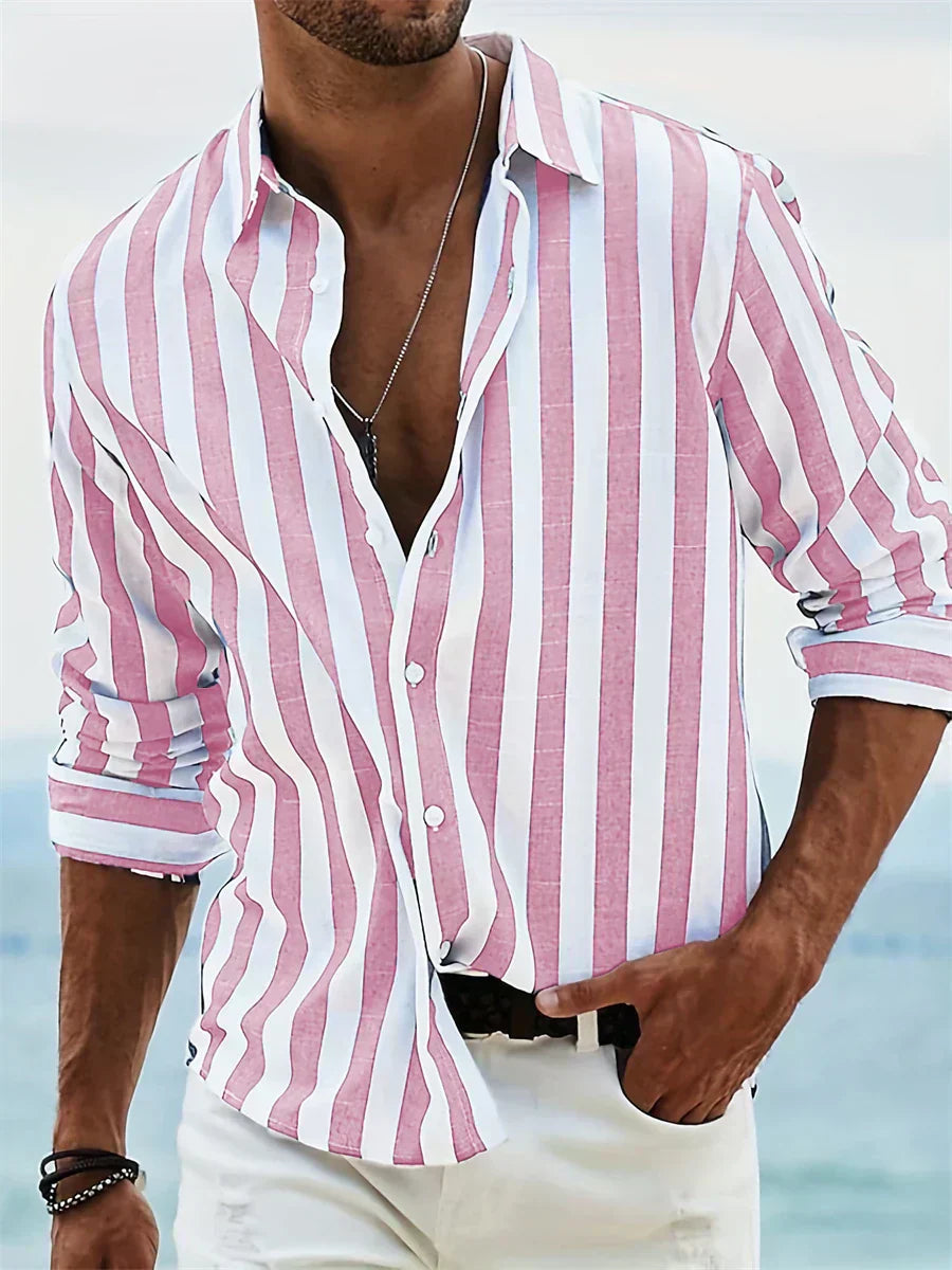 Leblanc™ | Camisa De Rayas Ligera De Verano