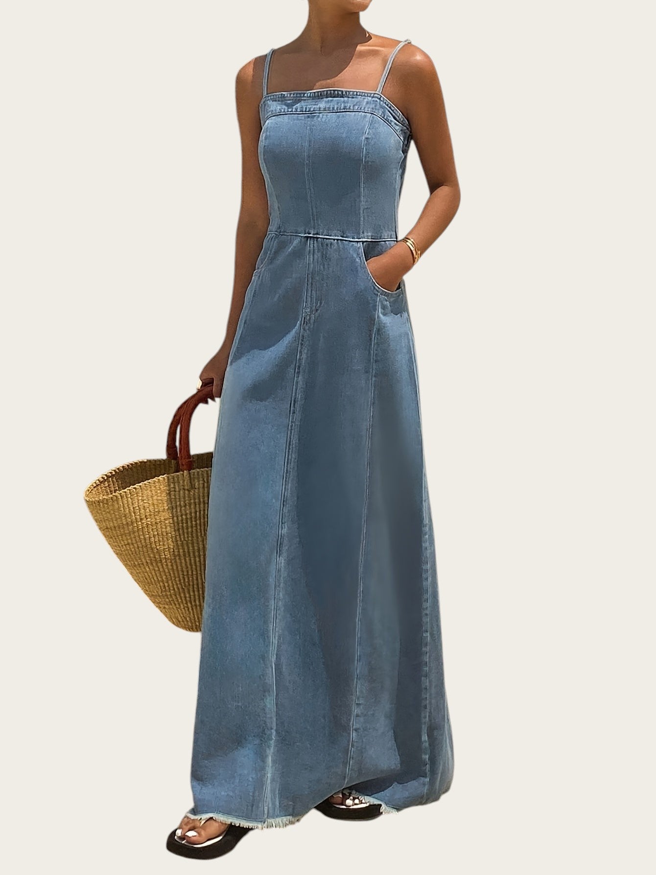 Valentina | Vestido Maxi Vaquero Vintage