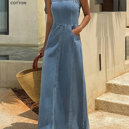 Valentina | Vestido Maxi Vaquero Vintage