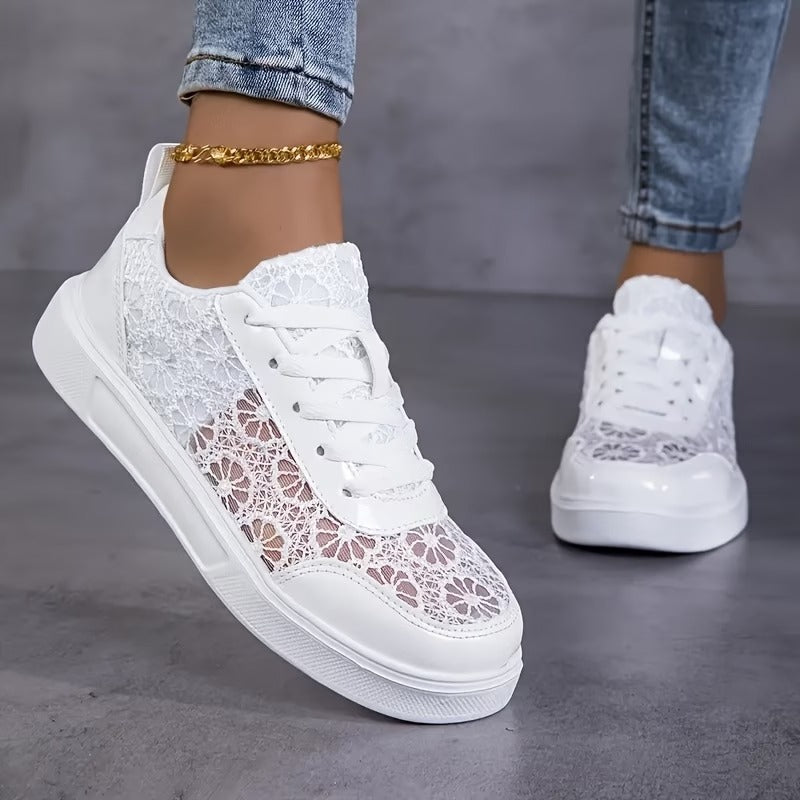 Dentelle | Zapatillas De Encaje Floral