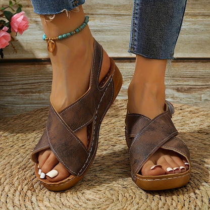 Jimena- Sandalias de cuña de moda para mujer