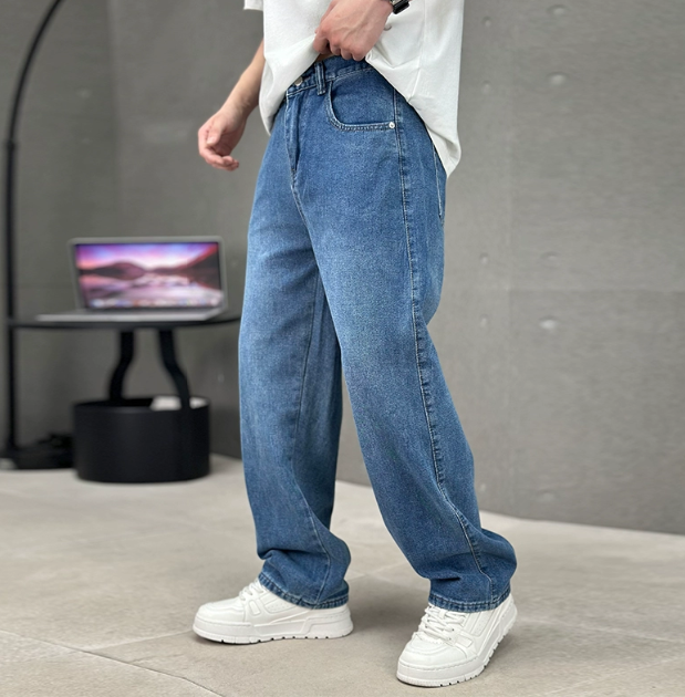 Lysander - Hombre Elegante Jeans de Pierna Recta