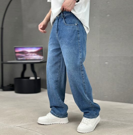 Lysander - Hombre Elegante Jeans de Pierna Recta