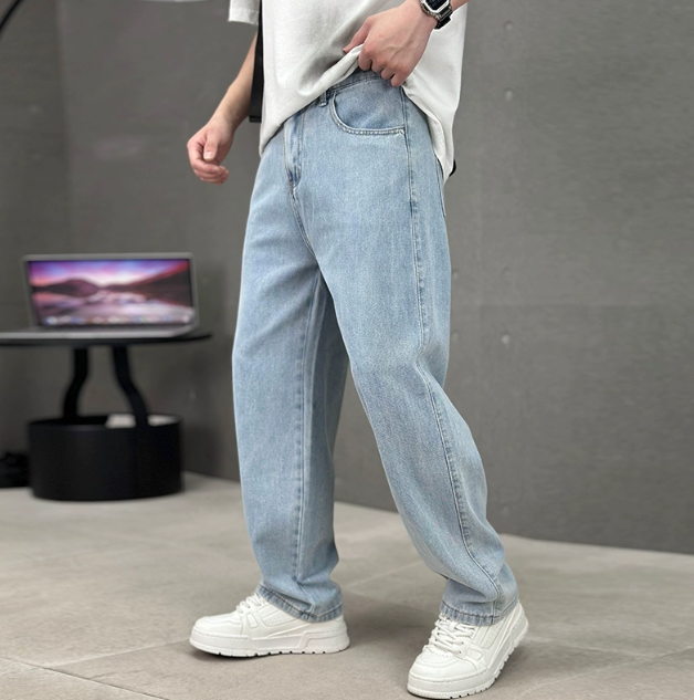 Lysander - Hombre Elegante Jeans de Pierna Recta