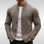 Tebas - Cardigan moderno con cuello alto