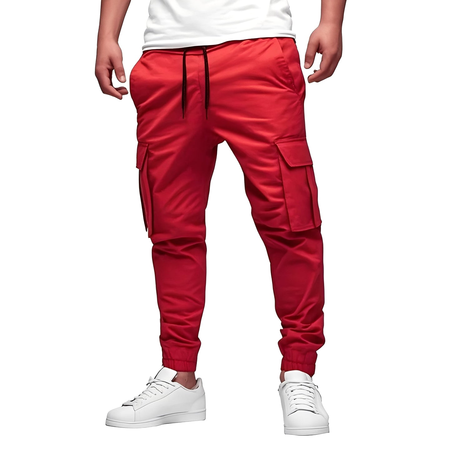 Tevin - Pantalones cargo elásticos casuales y ajustados para hombre