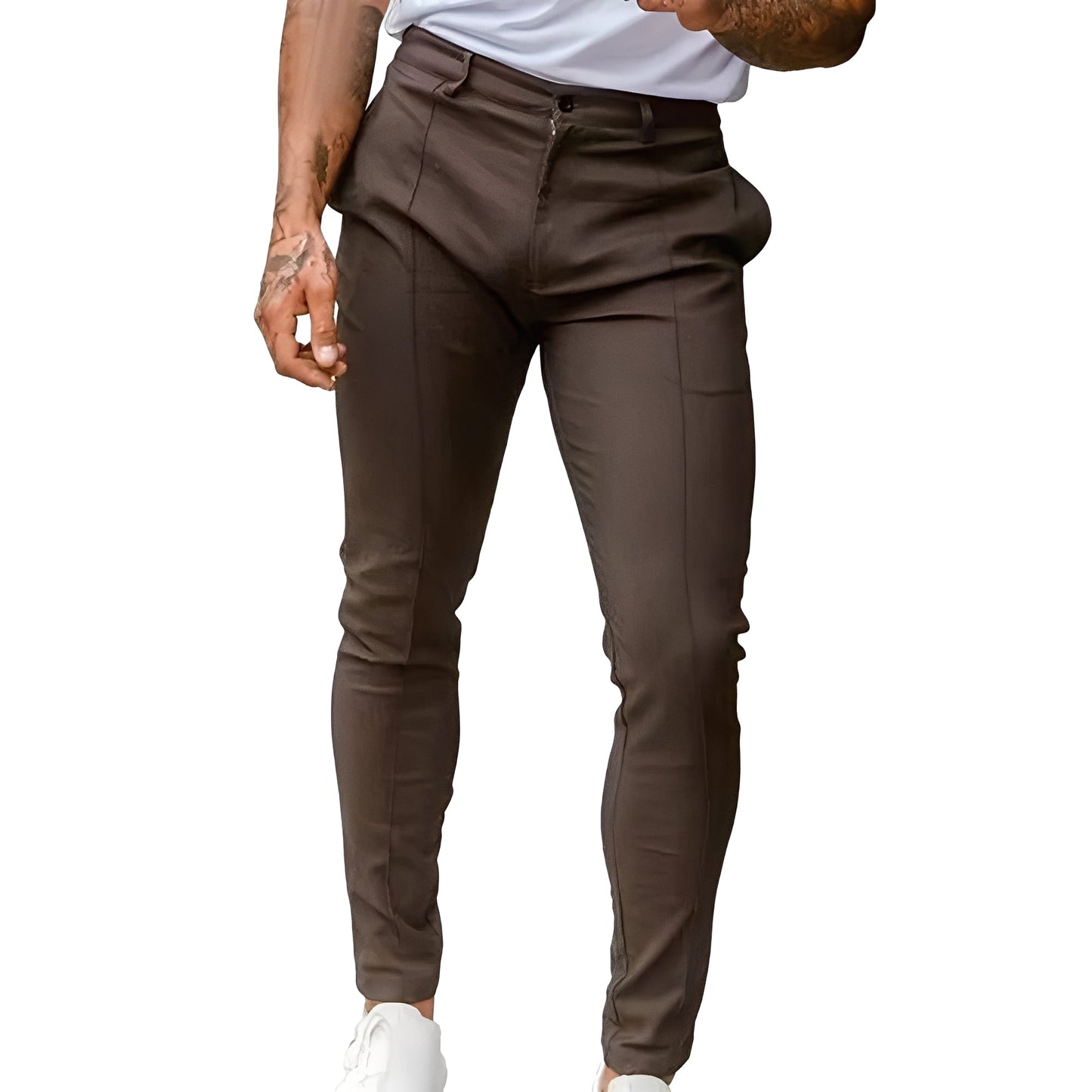 Stuart - pantalones casuales de corte slim-fit para hombres