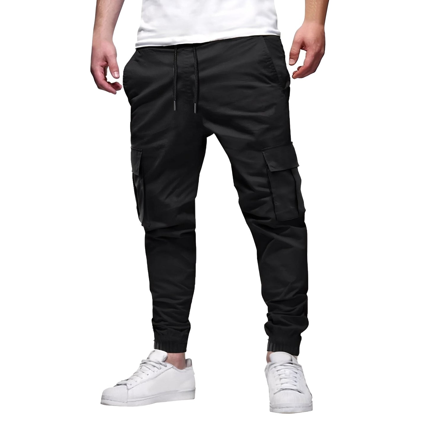 Tevin - Pantalones cargo elásticos casuales y ajustados para hombre