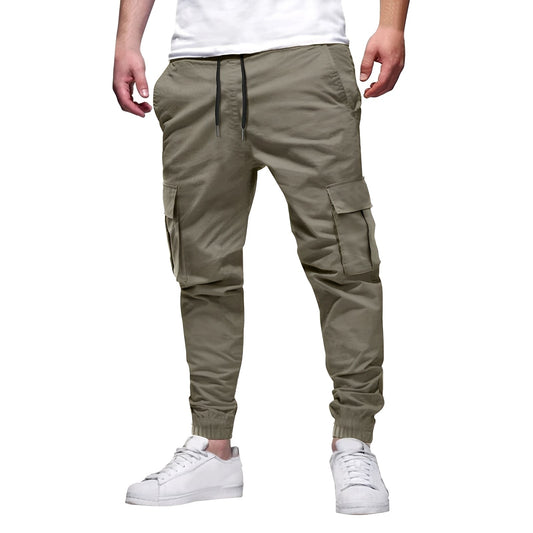Tevin - Pantalones cargo elásticos casuales y ajustados para hombre