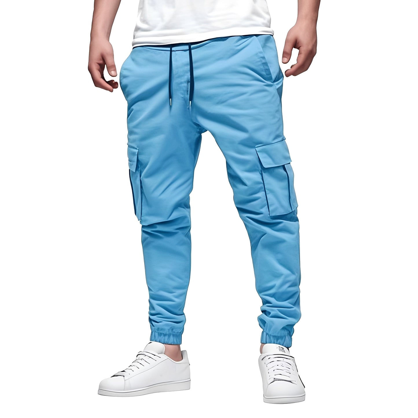 Tevin - Pantalones cargo elásticos casuales y ajustados para hombre