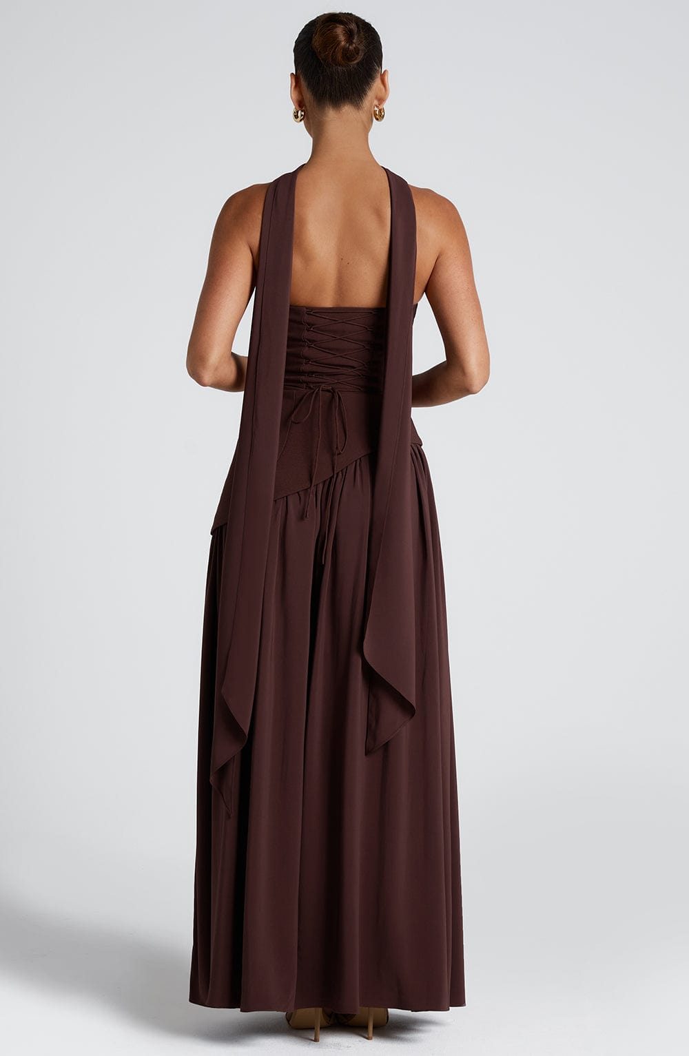 Marsel | Vestido Maxi Sin Tirantes para Mujer con Abertura Alta y Cintura Asimétrica