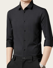Adrian - Camisa formal sencilla y elástica para hombres