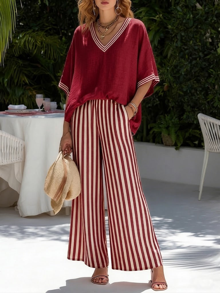 Amelia | Conjunto Rayas Lino & Algodón Chic