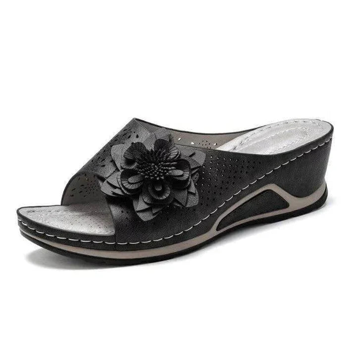 Sandalias ortopédicas en cuero suave con soporte del arco plantar