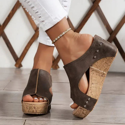 Vexa | Sandalias Con Cuña Y Soporte Ortopédico