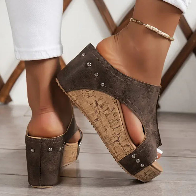 Vexa | Sandalias Con Cuña Y Soporte Ortopédico